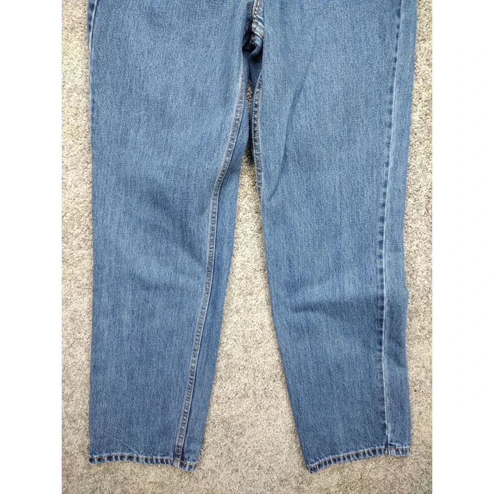 Levi's Mens 550 32x34 Leather Patched Jeans 100% Cotton Classic Minimalist Pants